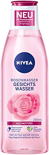 NIVEA Rosenwasser Gesichtswasser (200 ml), erfrischendes Gesichtswasser mit Rosenwasser natürlichen Ursprungs, klärende Gesichtspflege für jeden Hauttyp im Sale