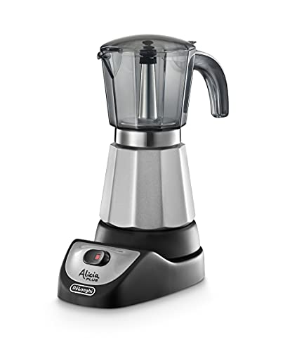 De'Longhi Alicia Plus EMKM6.B Mokkakanne (360° drehbar, 550 W) Silber-Schwarz im Sale