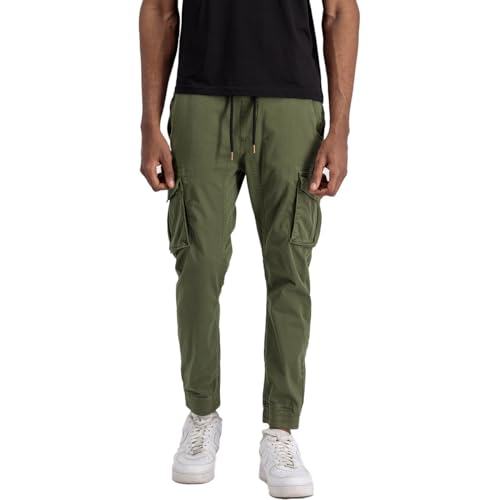 Alpha Industries Cotton Twill Jogger Freizeithose für Herren Dark Olive im Sale