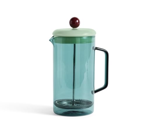 Hay Französische Kaffeepresse aus langlebigem Borosilikatglas, in der Farbe: Aqua, Maße: D: 15 cm, H: 19,5 cm, Fassungsvermögen: 1l, AB396-A938 im Sale