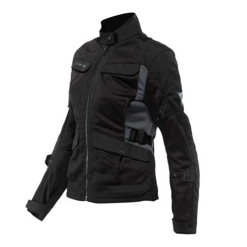 Dainese - Desert Lady Tex Jacket, Sommer Motorradjacke, Leichtes Technisches Gewebe, Schulter Und Ellbogenprotektoren, Damen Motorradjacke, Schwarz/Schwarz/Ebony, 40 im Sale