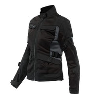 Thumbnail for Dainese - Desert Lady Tex Jacket, Sommer Motorradjacke, Leichtes Technisches Gewebe, Schulter Und Ellbogenprotektoren, Damen Motorradjacke, Schwarz/Schwarz/Ebony, 40 im Sale