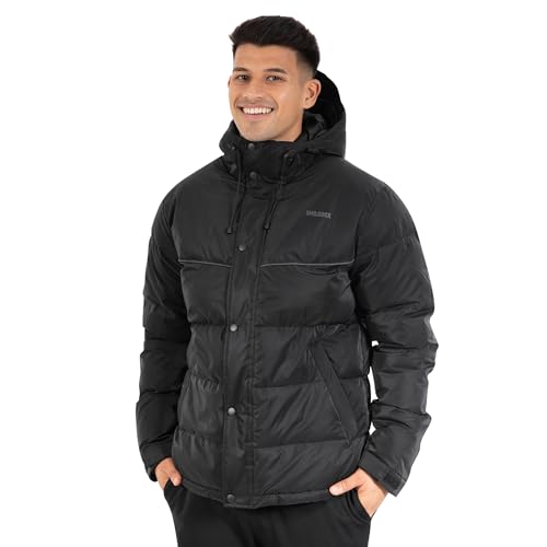 SMILODOX Winterjacke Herren Ritmo, Regular Fit Regenjacke, Steppjacke, wasserabweisend mit Kapuze Schriftzug, Übergangsjacke Wind Breaker, Ideal für kalte und nasse Tage im Sale