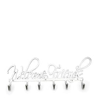 Thumbnail for Riviera Maison haken, wandhaken, garderobehaken, kleiderhaken, kleiderständer, aufhänger - Coatrack Welcome Friends - Garderobe - 6 Haken - Aluminium - silber - 61x25cm im Sale