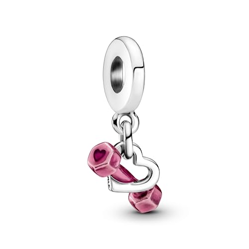 PANDORA Hantel & Herz Charm-Anhänger aus Sterling-Silber Moments Collection im Sale