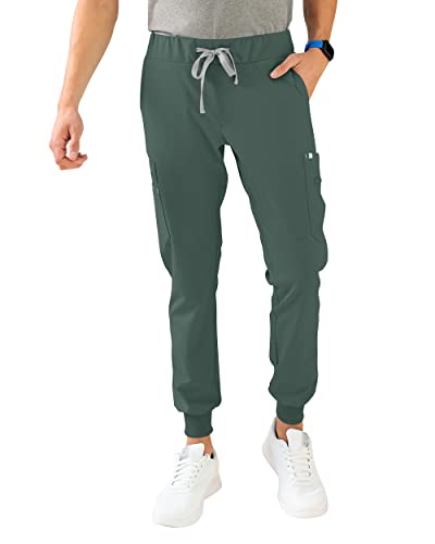 CLINIC DRESS Hose Ikaere I Herren-Schlupfhose Pflegehose Arbeitsbekleidung I Bündchen Stretch Bunt I rot im Sale