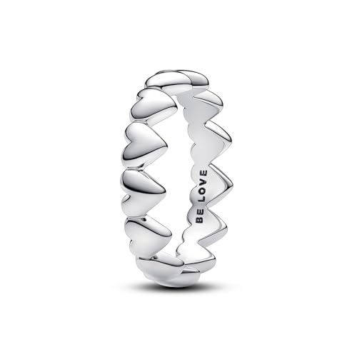 PANDORA Moments Reihe von Herzen Ring aus Sterling Silber, Größe: 54, 193427C00-54 im Sale