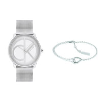 Thumbnail for Calvin Klein Damen Analog Quartz Uhr mit Silbernes Zifferblatt und Edelstahlarmband im Sale