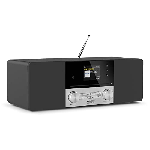 TechniSat DIGITRADIO 3 IR - Stereo DAB Radio Kompaktanlage (DAB+, UKW, CD-Player, Bluetooth, Internetradio, USB, Kopfhöreranschluss, AUX-Eingang, Radiowecker, 20 Watt RMS) schwarz im Sale