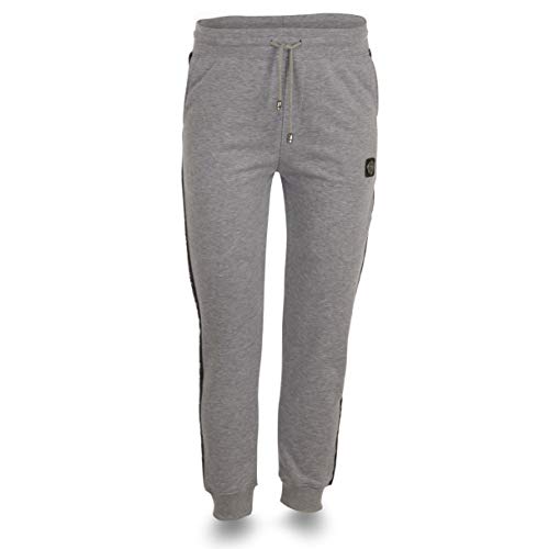 Roberto Geissini Herren Sweatpants Basic - Grey im Sale