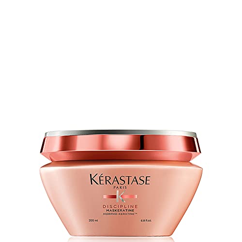 Kérastase Haarmaske für widerspenstiges und strapaziertes Haar, Glättend mit Anti-Frizz Effekt, Maskératine Maske, Discipline, 200 ml