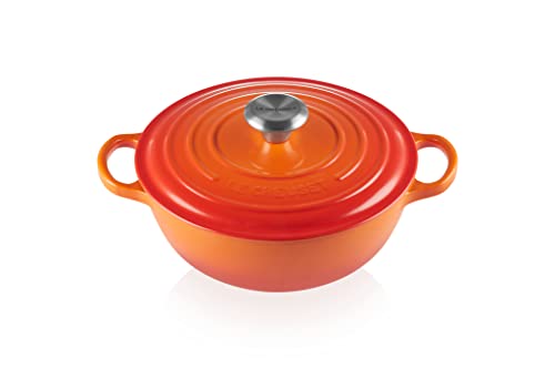 Le Creuset Signature La Marmite aus Gusseisen, Ø 26 cm, Für alle Herdarten und Induktion geeignet, Volumen: 4,1 l, 4,255 kg, Kirschrot, 21114260600430 im Sale