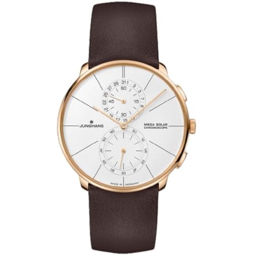 JUNGHANS Meister Fein Chronoscope Mega Solar Funkuhr Braun 59/7201.00 im Sale