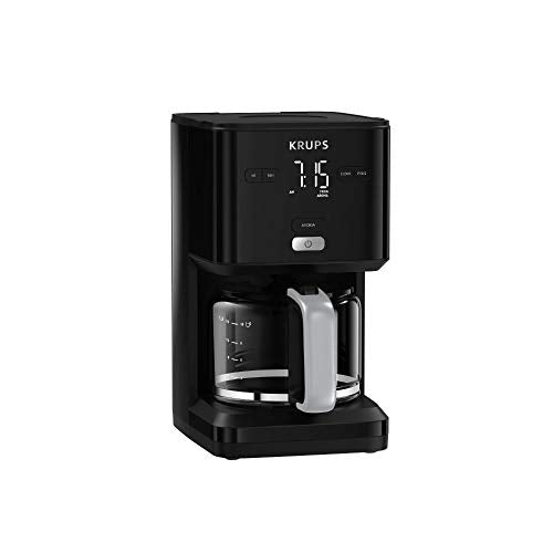 Krups Smart'n Light Kaffeemaschine mit Timer, Für 1,25 Liter Filterkaffee, Warmhaltefunktion, Automatische Abschaltung, Schwarz, KM600810