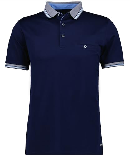 RAGMAN Herren Polo Uni mit Kontrastdetails, mercerisiert , Bordeaux-685 im Sale