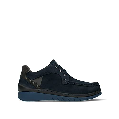 Wolky Comfort Schnürschuhe Time - 11800 Nubukleder blau - 40 im Sale