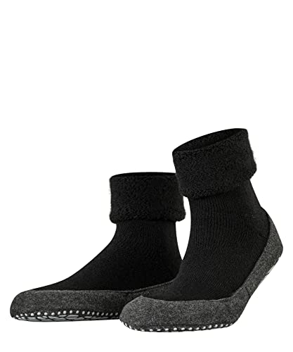 FALKE Herren Stoppersocken Cosyshoe HP Wolle rutschhemmende Noppen 1 Paar, Schwarz (Black 3000), 43-44 im Sale