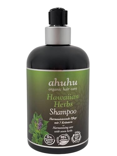 ahuhu organic hair care Hawaiian Herbs Shampoo 500ml I 7-Kräuter Komplex I für Kraft und Geschmeidigkeit