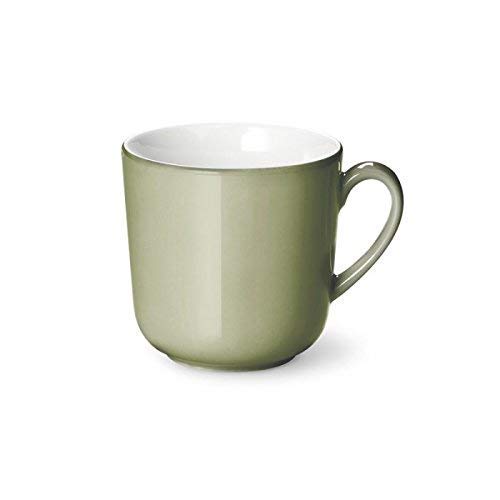 Dibbern Solid Color Becher mit Henkel aus Porzellan, Farbe: Khaki, Volumen: 0.32 l, 2014400057