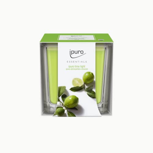 ipuro - dekorative ipuro lime light Duftkerze - minimalistische & puristische Duftkerzen im Glas - intensive Duftkerzen mit spritzigen & blumigen Noten - stilvolle Kerze 125 g im Sale