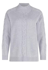 Thumbnail for Betty Barclay Damen Strickpullover mit Stehkragen Grey Melange,42 im Sale