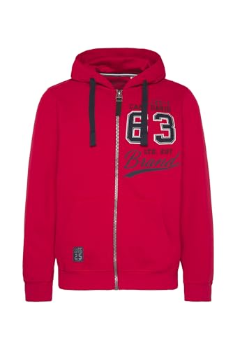 Camp David Herren Kapuzensweatjacke mit Retro-Artwork Royal Red im Sale