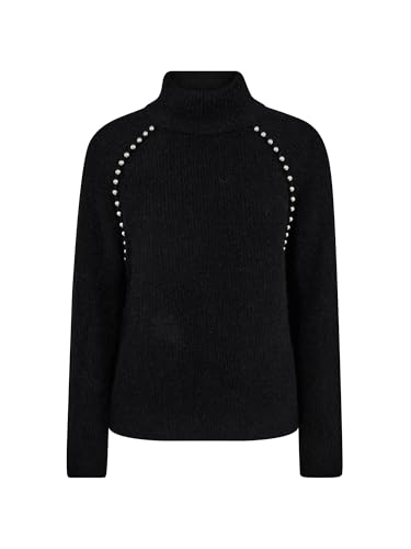 Mos Mosh MMZora Bead Highneck Knit 801 Black - im Sale