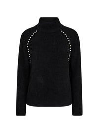 Thumbnail for Mos Mosh MMZora Bead Highneck Knit 801 Black - im Sale