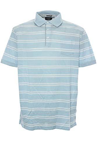 Kitaro Poloshirt Polo Shirt Hemd Herren Kurzarm Merzerisierte Baumwolle, Farbe:hellblau, Herrengrößen: im Sale