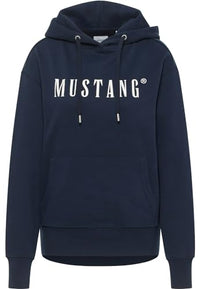 Thumbnail for MUSTANG Damen Hoodie Kapuzenpullover Margo - Regular Fit - XS - XL Weiss Blau, Größe:M, Farbe:Dark Sapphire 4136 im Sale