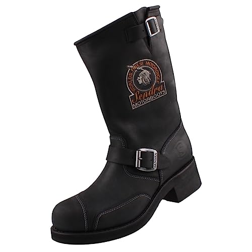 Sendra Herren Motorradstiefel Schwarz, Schuhgröße:EUR 45 im Sale