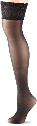 ELBEO Damen Halterlose Strümpfe 902422 / Soft & Resistant 20 Halterlos, Gr. 38/39 (II (38-39)), Schwarz (schwarz 3800) im Sale