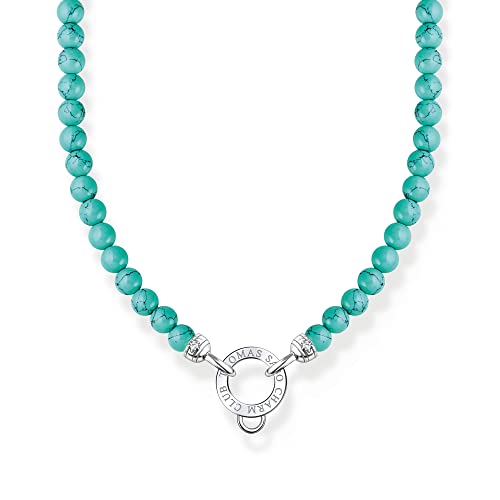 Thomas Sabo Kette mit blauen Perlen vergoldetes Silber KE2187-405-17 im Sale