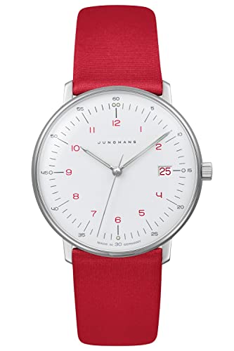 JUNGHANS max Bill Damenuhr mit Saphirglas Rot 47/4541.02 im Sale