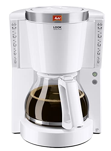 Melitta Look Selection - Filterkaffeemaschine - mit Glaskanne - Tropfstopp - 10 Tassen - Weiß (1011-03)