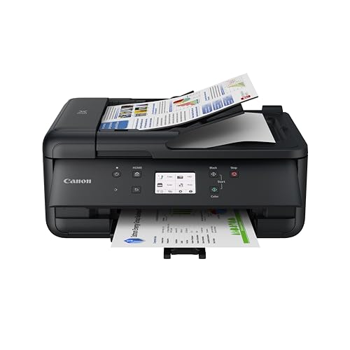 Canon PIXMA TR7650 Multifunktionsdrucker DIN A4 - Farbtintenstrahldrucker schwarz 4 in 1 (Scanner, Kopierer, kabelloser Drucker, Fax, Cloud Link, ADF, WLAN, LCD, 4800 x 1200 DPI, AirPrint & Mopria) im Sale