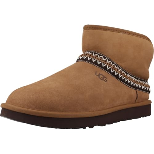 UGG Classic Mini Crescent Mode-Stiefel, Chestnut im Sale