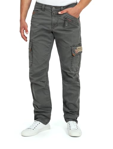 Timezone Herren Cargo Hose 26-10035-01-3405 RogerTZ Slim mit Seitentaschen Jet Black (9030) 34/34 im Sale