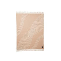 Thumbnail for LEXINGTON [A Waves Recycled Wool Jacquard Throw, Beige/Off White, 130x170