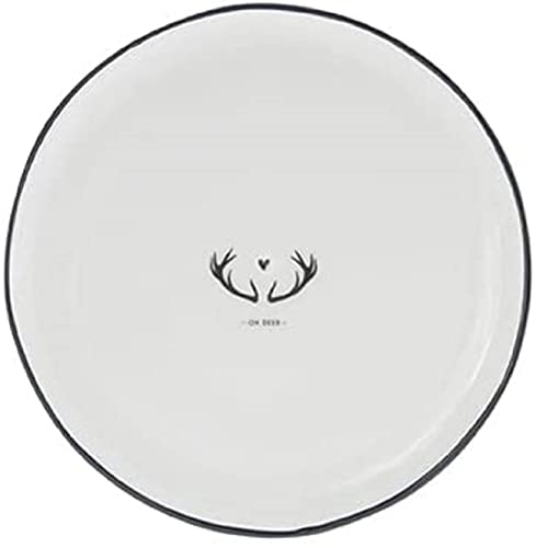 Teller OH DEER D19cm Keramikgeschirr Kuchenteller BC Dessert Plate Küche Gedeckter Tisch