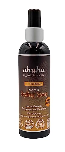 ahuhu organic hair care Coffein Styling Spray 200ml - Fönfestiger mit Coffein und Reisstärke im Sale