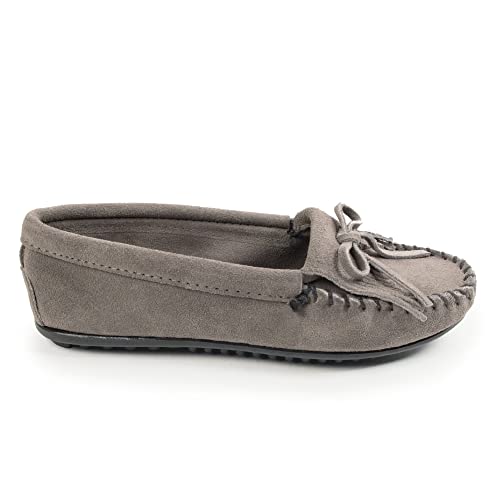 Minnetonka Kilty Damen-Mokassins, - Grey (Medium Grey) - im Sale