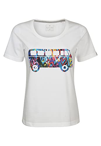 ELKLINE Damen T-Shirt Filled with Love VW T1 Bulli Print 2041157, Farbe:White, im Sale