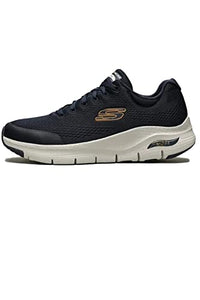 Thumbnail for Skechers Herren Arch Fit Sneaker, Navy Textile Synthetic Trim, 42.5 EU im Sale