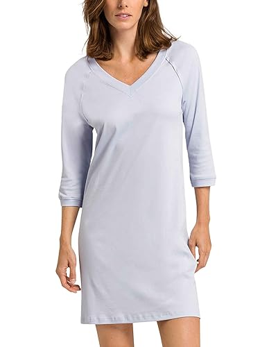 HANRO Damen Nachthemd 3/4 Arm 90 cm Pure Essence (0511 blue glow), Gr. im Sale