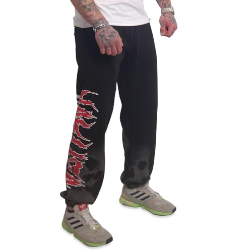 Yakuza Herren Battlefield Loose Jogginghose, Schwarz, im Sale