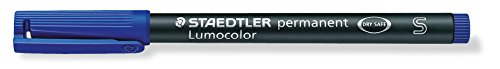 Staedtler 313-3 - Folienstift Lumocolor, Spitze-S, permanent, blau, 1 Stück