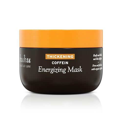 ahuhu THICKENING Coffein Energizing Mask (150 ml) – Haarmaske mit Bio-Koffein & haarverdickender Reisstärke, stimuliert & vitalisiert Kopfhaut & Haar, unterstützt das Haarwachstum, vegane Haarpflege