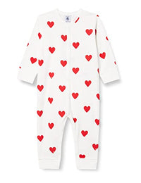 Thumbnail for Petit Bateau Baby - Mädchen A00e9 Pyjama Ohne Fuß Für Einen Guten Schlaf, Weiss Marshmallow / Rot Terkuit, 6 Monate EU im Sale