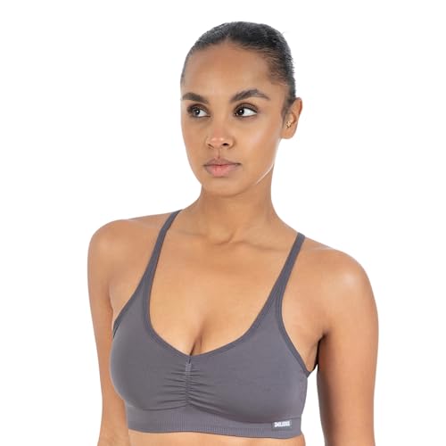 SMILODOX Sport BH Damen Solid Scrunch Icon, herausnehmbare Cups, Shaped Fit, V-Ausschnitt, blickdichter Push Up BH, verstellbare Träger, ohne Bügel, ideal für Gym, Fitness, Laufen & Training im Sale